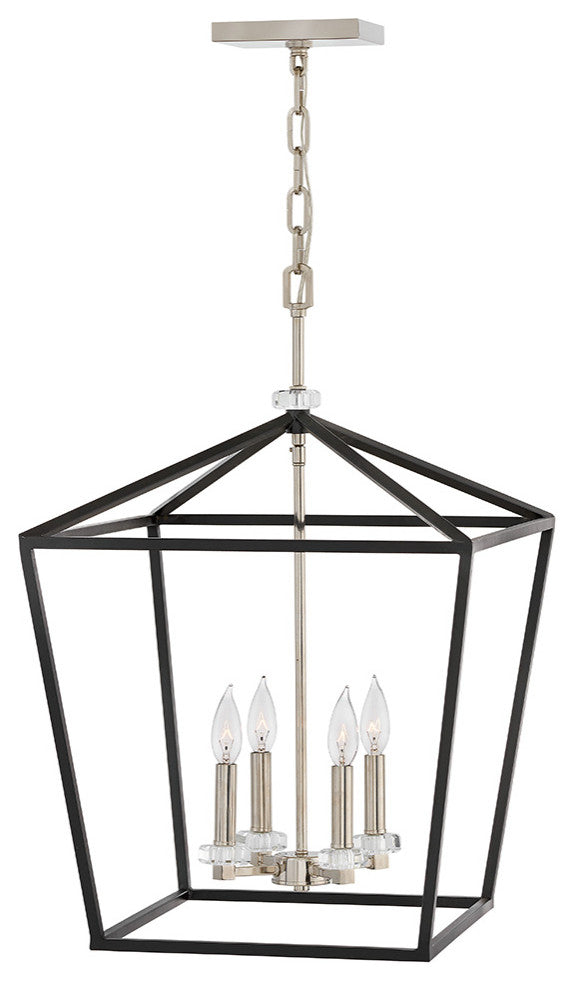 Hinkley Stinson Open Frame Pendant, Black, Medium