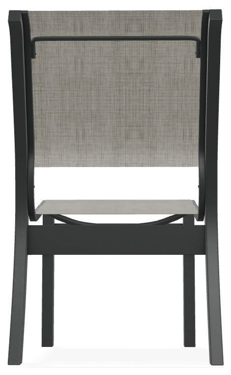 Leeward Sling Stackable Outdoor Dining Chair, Smoke/Graphite