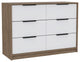 Egeo 4 Drawers Dresser, Pine / White