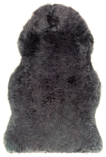 Surya Sheepskin SHS-9602 4'x6' Rug, Charcoal
