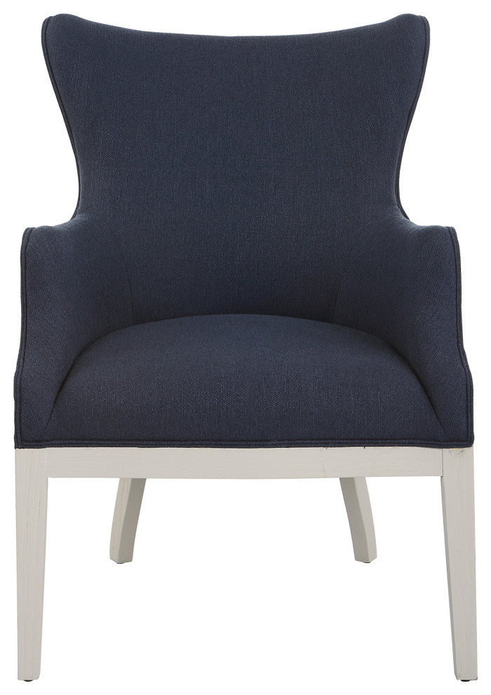 Uttermost 23753 26"W Plywood Framed Polyester Accent Chair - Blue / White