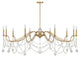 Mariposa 10-Light Chandelier, Warm Brass