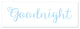 Goodnight 12"x36" Canvas Wall Art, Blue