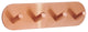 Kyra Round Quadruple Wall Hook, Brushed Copper