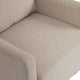 Anson Pillow Tufted Club Chair, Beige/Dark Brown, Fabric