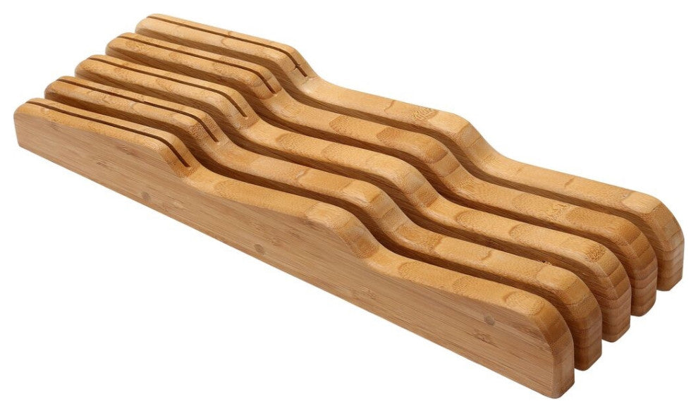 YBM Home In-Drawer Bamboo Kitchen Knife Block Holds 9 Knives