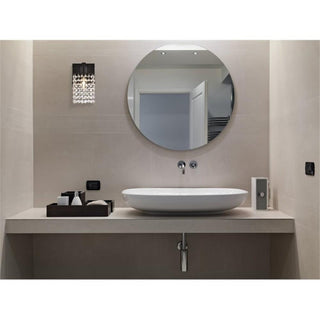 Living District Phineas 1-Light Metal Bath Sconce in Black and Clear