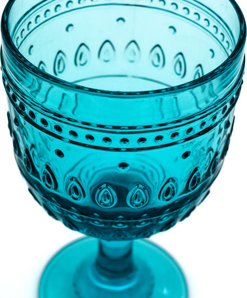 Fez Wine Glass Set of 4, Turquoise