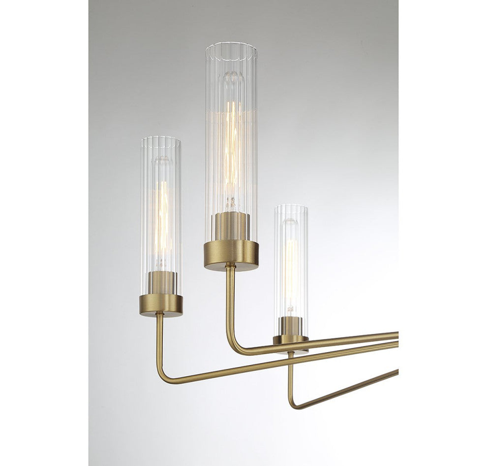 Baker Chandelier, Warm Brass, 8-Light