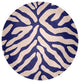 Animal Stripe Spring Chenille Rug, Purple, 5' Round