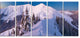 "Frosty Winter Carpathians View" Landscape Wall Art, 5 Panels, 60"x28"