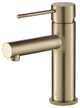 Circular X Brass Single Hole Bathroom Faucet KBF1010, Brush Gold, Without Drain