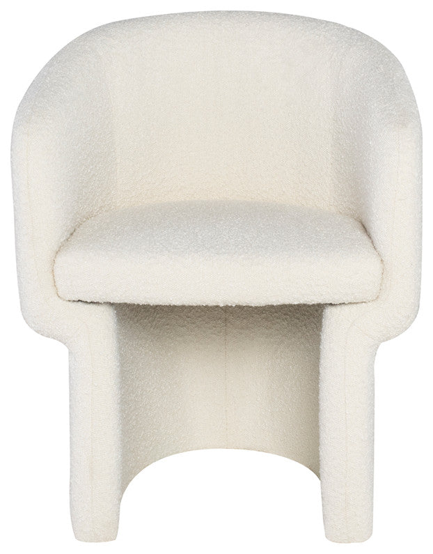 Clementine Buttermilk Boucle Fabric Dining Chair