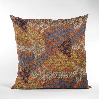 Plutus Multi-Color Lines Fret Luxury Throw Pillow, 20"x20"