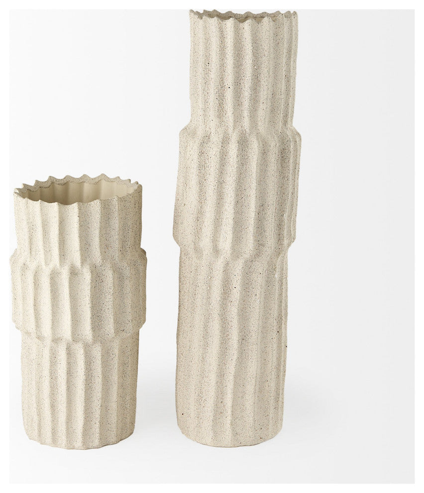 14" Jumbo Organic Textured Sand Vase
