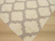 Handmade Wool Ivory Transitional Trellis Reversible Modern Moroccan Kilim Rug, 10'x14'