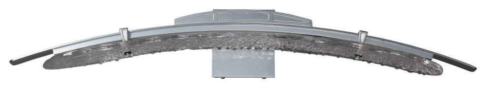 Glissade LED Bath Sconce Sterling Clear Glass