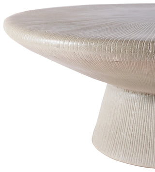Sunburst Olive Ceramic Patio Coffee Table