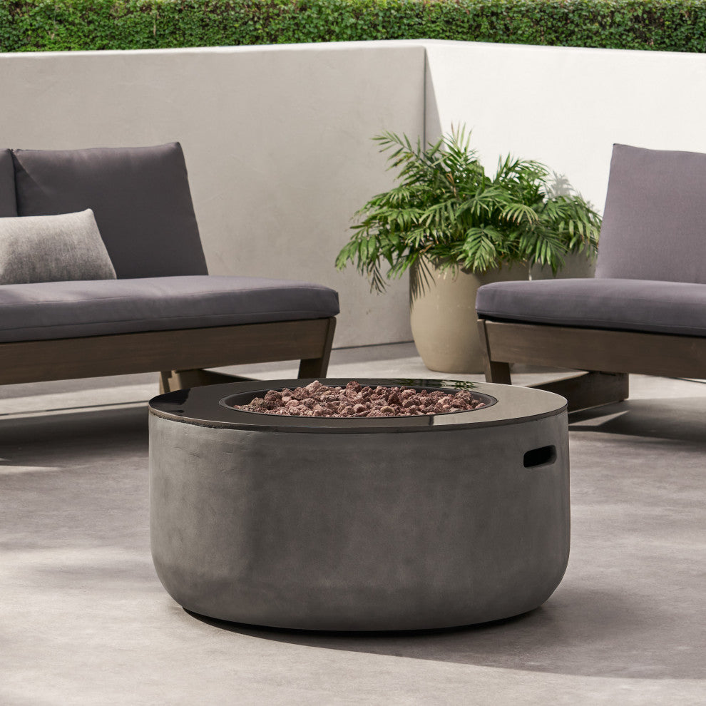 Riga Outdoor 50,000 BTU Circular Fire Pit, No Tank Holder
