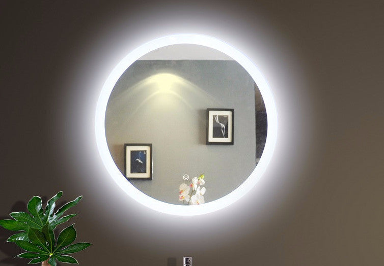IB MIRROR Dimmable Lighted Bathroom Mirror, Round 32" X 32"