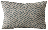 Plutus Blue Maze Chevron Luxury Throw Pillow, 18"x18"