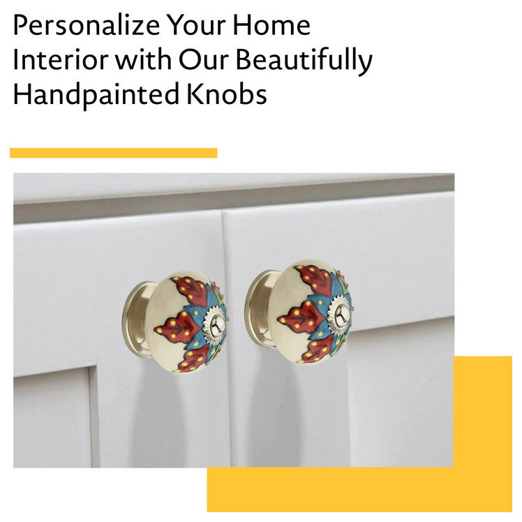 10-pcs Ceramic Designer Knobs, Decorative Ceramic Cabinet Knobs, Drawer Knobs