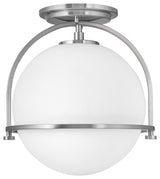 Hinkley Somerset 11.5" Small Semi-Flush Mount Ceiling Light, Brushed Nickel
