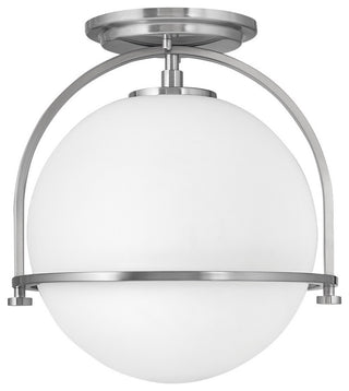 Hinkley Somerset 11.5" Small Semi-Flush Mount Ceiling Light, Brushed Nickel