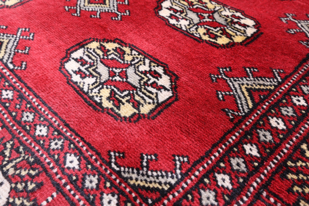 Signed Silky Bokhara Handmade Wool Rug 3' 2" X 5' 4" - Q13803