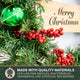 24" Elf Boots Pine Wreath With Berries, Balls, and Merry Xmas Sign