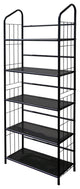 Black Five Shelf Metal Standing Book Shelf