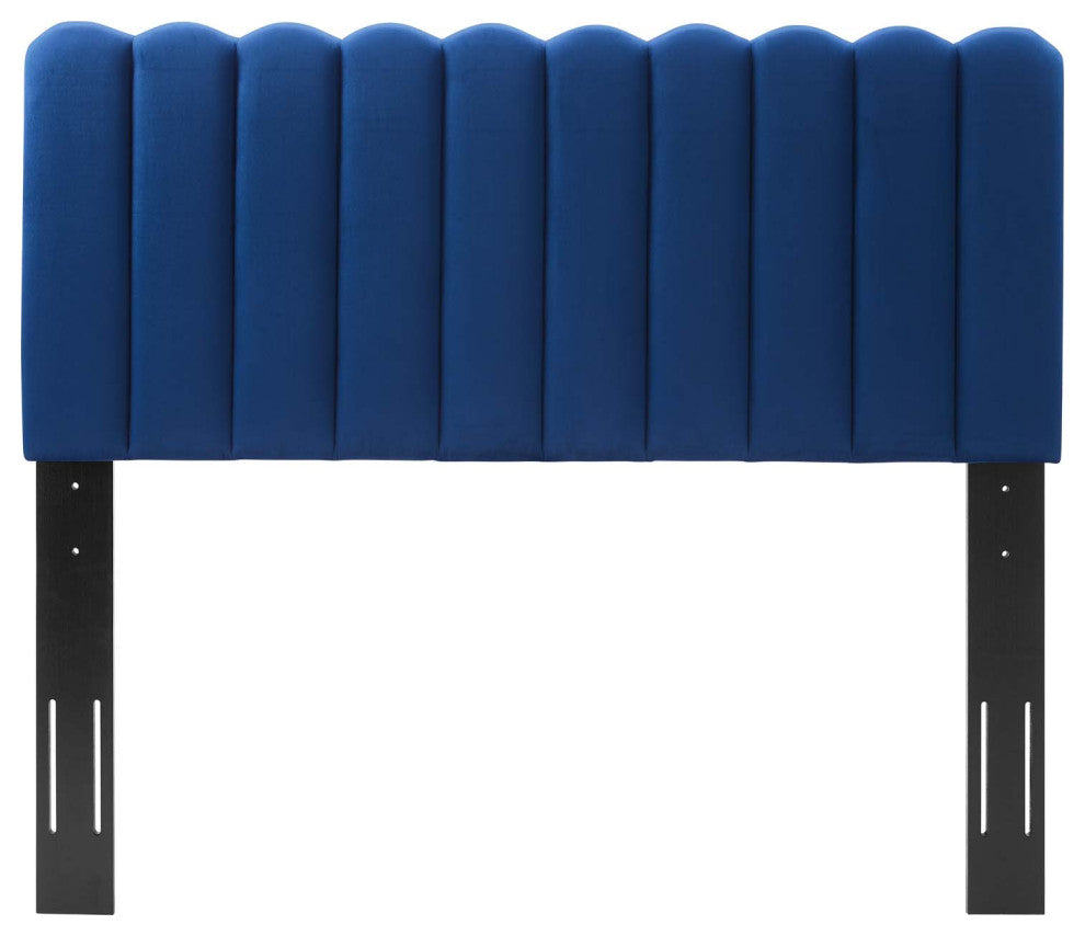 Headboard, Twin Size, Velvet, Blue Navy, Modern Contemporary, Bedroom Master
