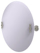 Frameless Round Beveled Edge Tilt Mirror, Satin Nickel