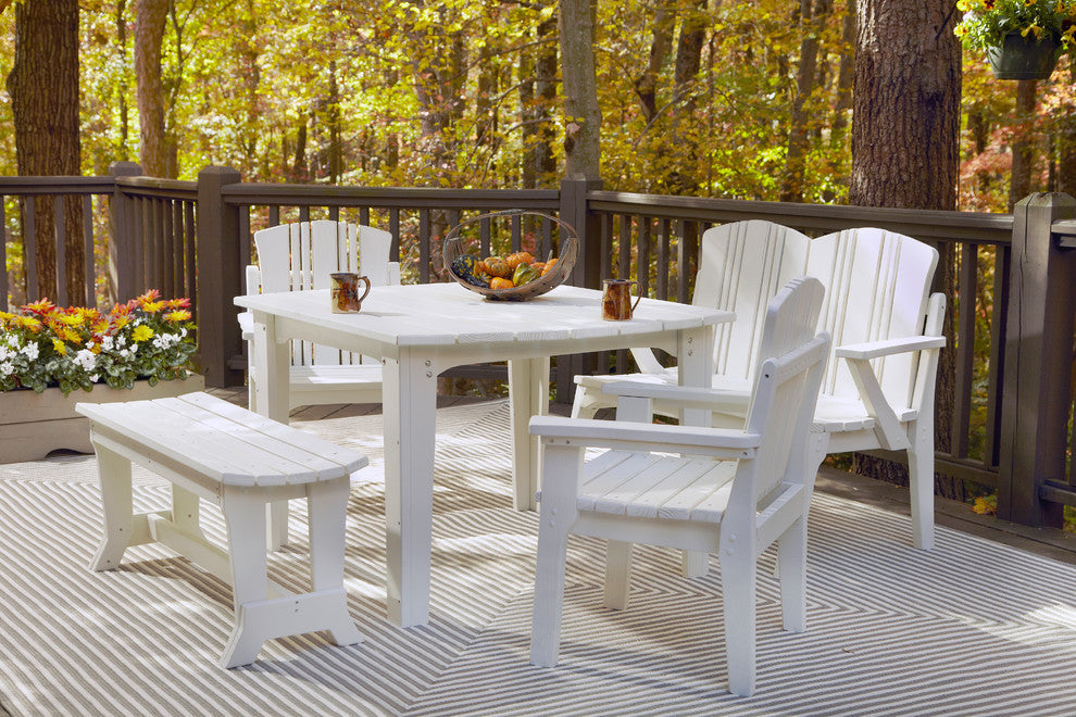 Carolina Preserves 2-Seat Bench No Back, Twilight Blue Wash