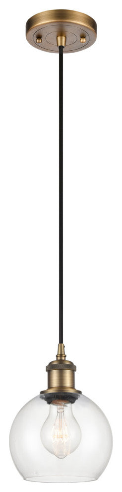 Innovations 516-1P-BB-G122-6 1-Light Mini Pendant, Brushed Brass