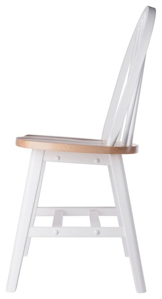 Windsor 2-Pc Chair Set, Natural and White