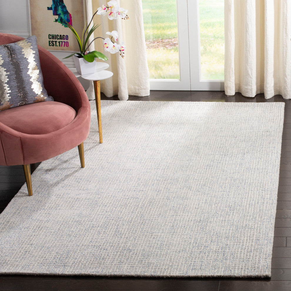 Safavieh Couture Abstract Collection, ABT469 Rug, Silver/Blue, 3'x5'