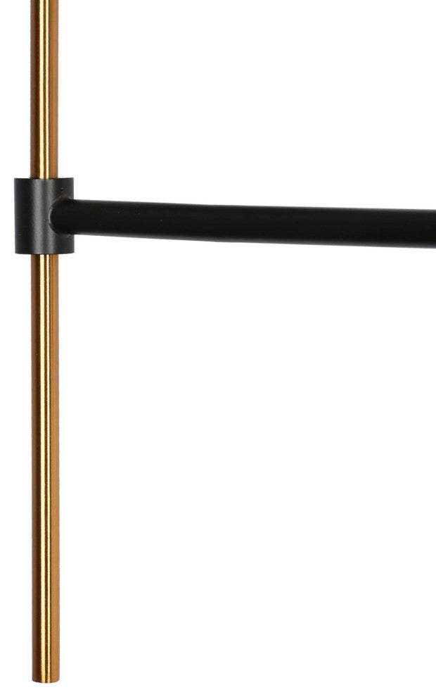LNC Tucana Polished Gold and Matte Black Modern Wall Sconce, Textured Glass, 4 Lights