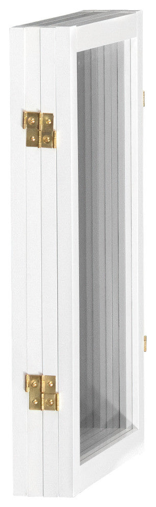 2' Tall Clear Screen, White, 4 Panel