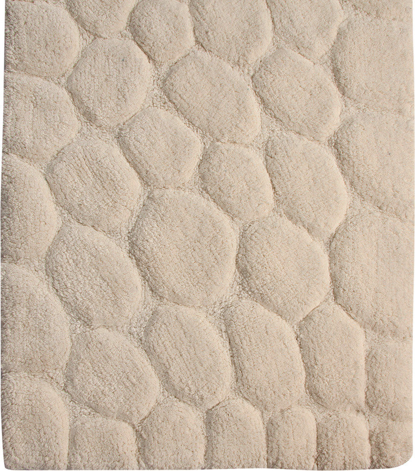 Pebbles Bath Rug, Ivory, 24"x17", 34"x21"