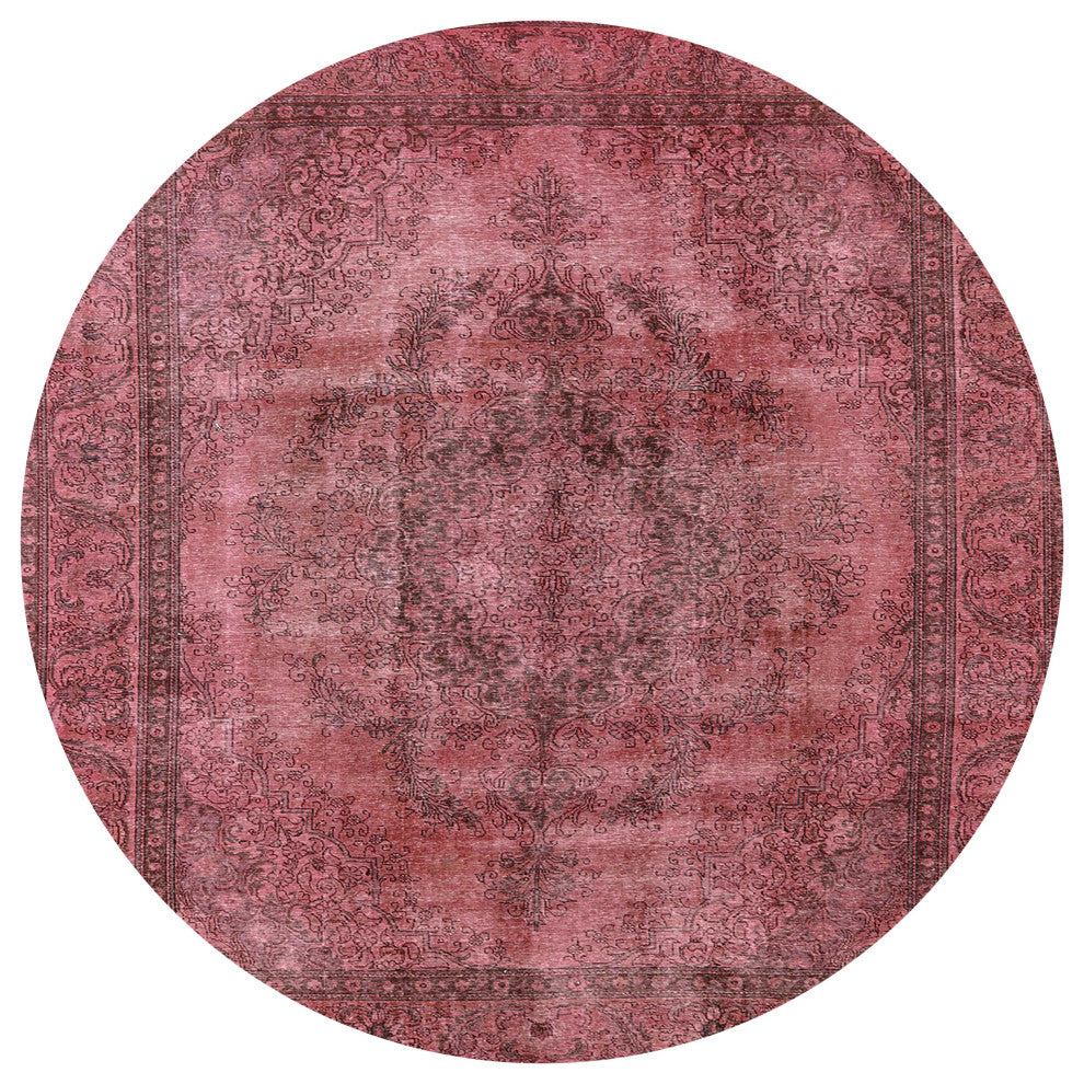 Ahgly Company Indoor Round Mid-Century Modern Area Rugs, 6' Round