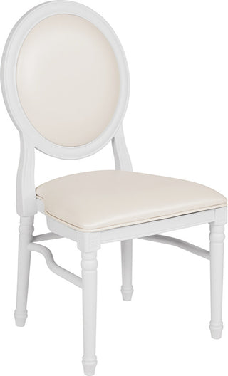 White Round Back Dining Chair