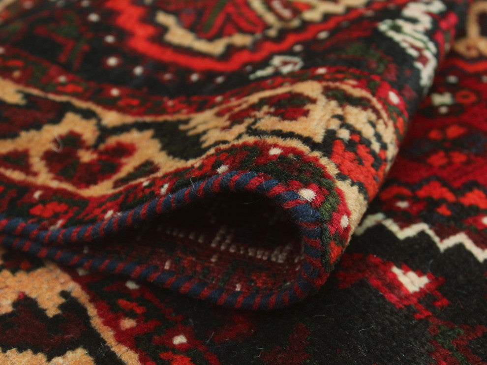 Fine Vintage Distressed Nevin Red Rug