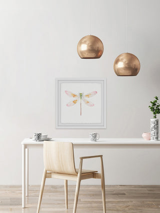 "Translucent Dragonfly" Framed Painting Print, 24"x24"