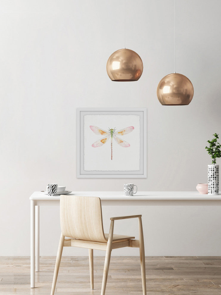 "Translucent Dragonfly" Framed Painting Print, 24"x24"