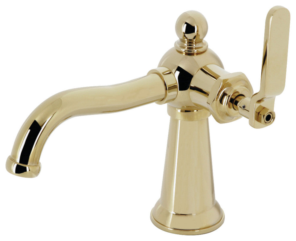 KS3542KL Single-Handle Bathroom Faucet With Push Pop-Up, Polished Brass