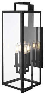 Home Living 8" Outdoor Wall Sconce, Black