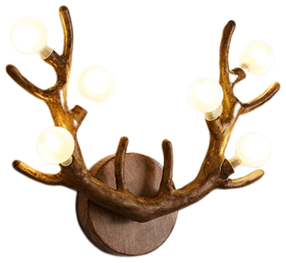 Sabadell | Deer Horns LED Wall Lamp, Brown