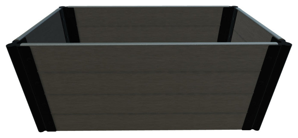 Weathered Wood 2' X 4' X 22" Raised Garden Bed - 1" Profile
