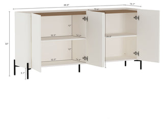 Manhattan Comfort 2-Piece Abbey Accent Cabinet and Sideboard